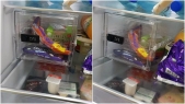 Instala una caja fuerte en la nevera para que su novia no le robe las chocolatinas